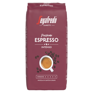 Eine Packung Segafredo Passione Espresso, ganze Bohne 1kg