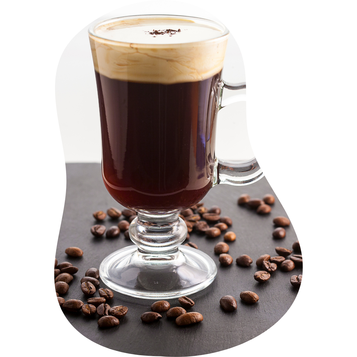 Irish Coffee im Glas